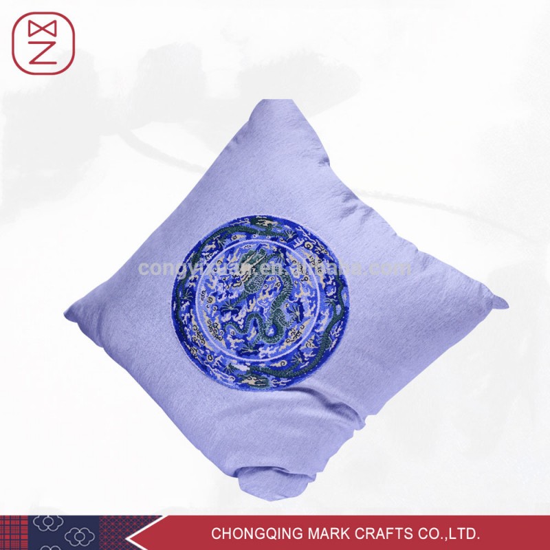 中国手作り青と白の磁器デザインスクエア枕ケースシルク刺繍クッションカバー用ホームデコレーションパーティー-クッションカバー問屋・仕入れ・卸・卸売り