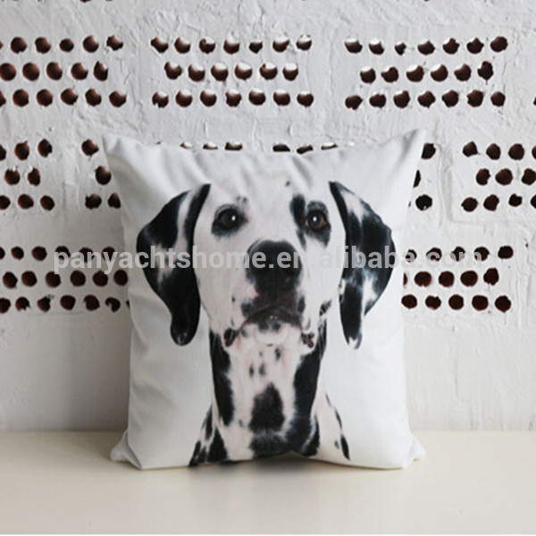 Customize dog 3d digital printing super soft velboa sofa cushion,lovely dog printed sofa cushion cover-クッション問屋・仕入れ・卸・卸売り