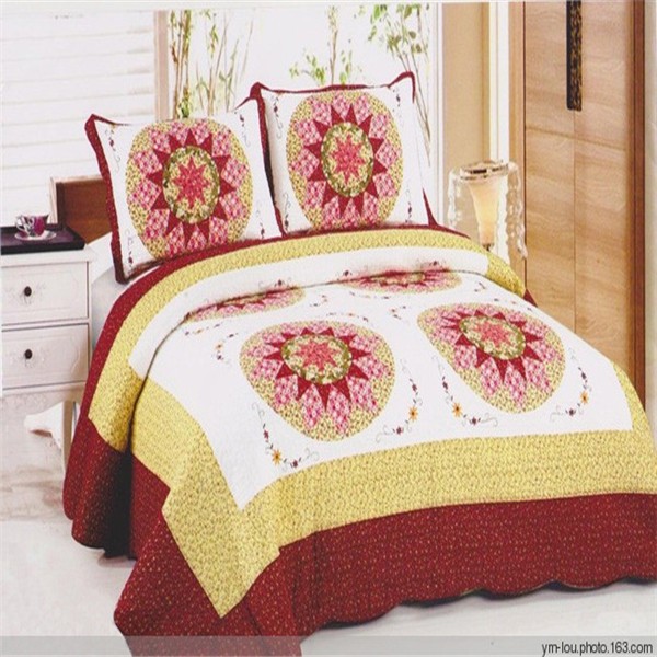 綿100％の花のプリントベッドシーツ布団セット安いキングサイズのベッドは厚いhometextileの豪華な結婚式の羽毛布団カバーセット-キルト問屋・仕入れ・卸・卸売り