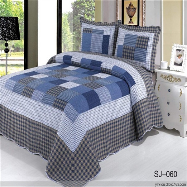 青卸売綿100％プリントの設計自分のベッドのシート-キルト問屋・仕入れ・卸・卸売り