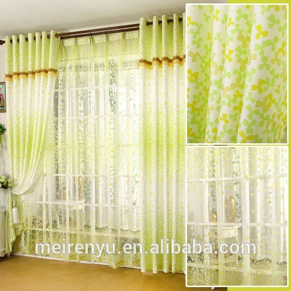 安い花の印刷されたベッドルームカーテンカスタム2015新鮮なシンプルなデザインの窓カーテン-カーテン問屋・仕入れ・卸・卸売り