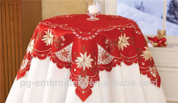 クリスマス刺繍入り休日テーブルトッパー&クリスマスtablecover-テーブルクロス問屋・仕入れ・卸・卸売り