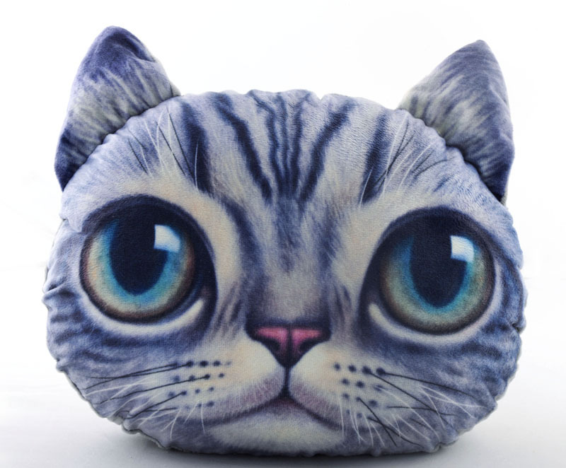 猫の枕の動物の頭部3d豪華な動物の枕の形の枕-枕問屋・仕入れ・卸・卸売り