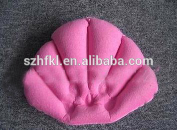 ピンクシェル型のヘッドレスト枕、ヘッドレスト枕、インフレータブル浴槽枕-枕問屋・仕入れ・卸・卸売り