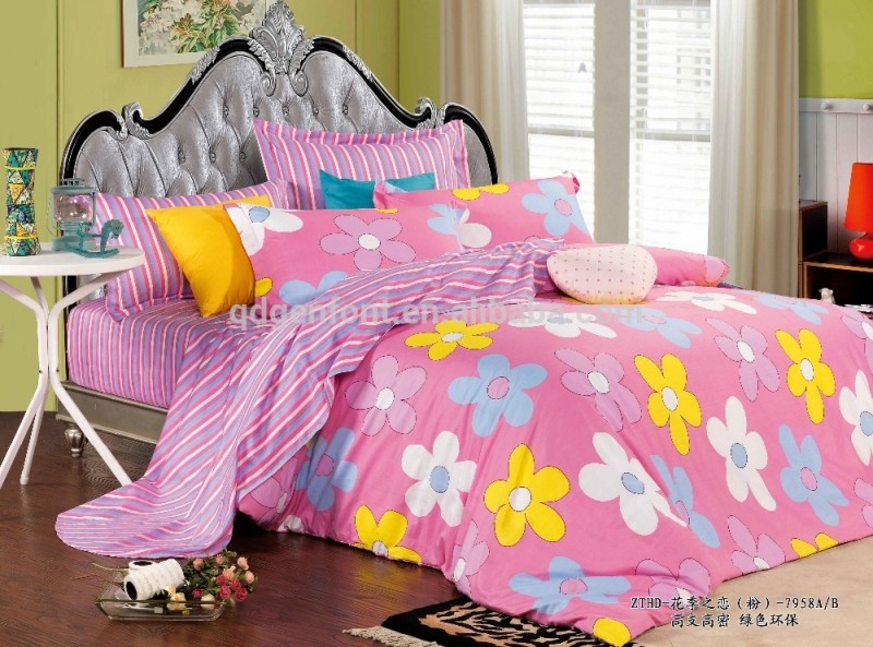 色の花の寝具は綿100％4個羽毛布団カバーシーツ枕カバー-寝具セット問屋・仕入れ・卸・卸売り