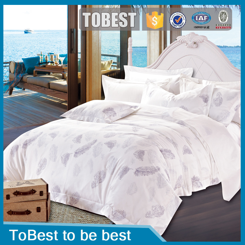 卸売高品質のホテルの寝具tobest綿100％のホテルのベッドリネンジャカードセット80年代45つ星ホテルの寝具セット-寝具セット問屋・仕入れ・卸・卸売り