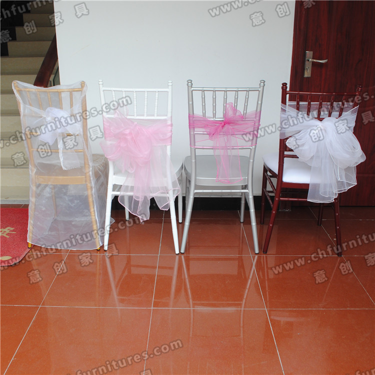 工場卸売人気の結婚式の装飾のための椅子オーガンザサッシュycx888-サッシュ問屋・仕入れ・卸・卸売り