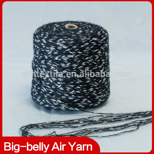 AY01232-1/1 。 8nm ウール コットン混紡大きな-ベリー空気糸で ブラック ナイロン ネット-問屋・仕入れ・卸・卸売り