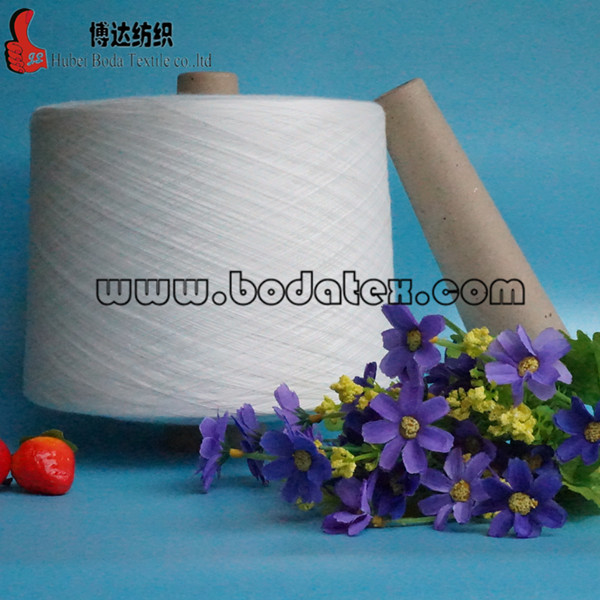 中国製100％ポリエステル紡績糸を自然な白r。 w-毛糸問屋・仕入れ・卸・卸売り