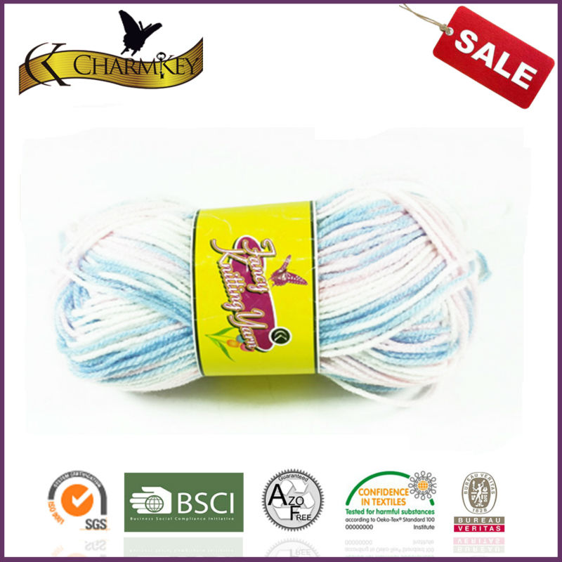 アクリル100％4プライ編み糸/lot- 3の- 8オンス。 skeins/青と白-毛糸問屋・仕入れ・卸・卸売り