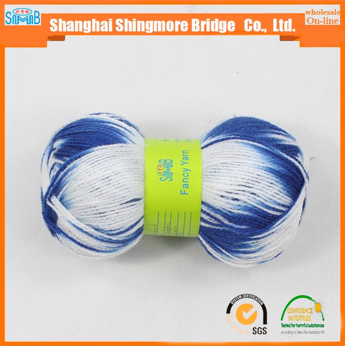 中国基本糸サプライヤーshingmoreブリッジ格安販売エコテックス品質プリント色アクリル糸手編み-毛糸問屋・仕入れ・卸・卸売り