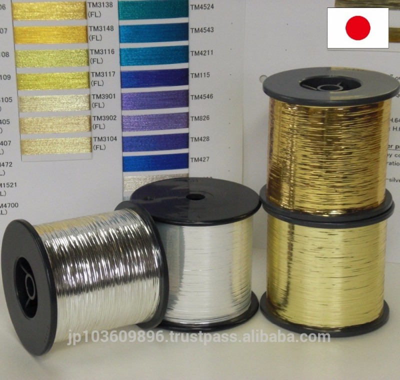 ファッショナブルで高品質明るい強化刺繍PS-SILVERフラット糸で高品質日本製-問屋・仕入れ・卸・卸売り