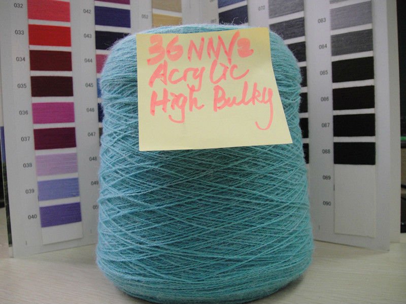 100％アクリルハイバルキー糸染めパターン編み物と織物のために-毛糸問屋・仕入れ・卸・卸売り