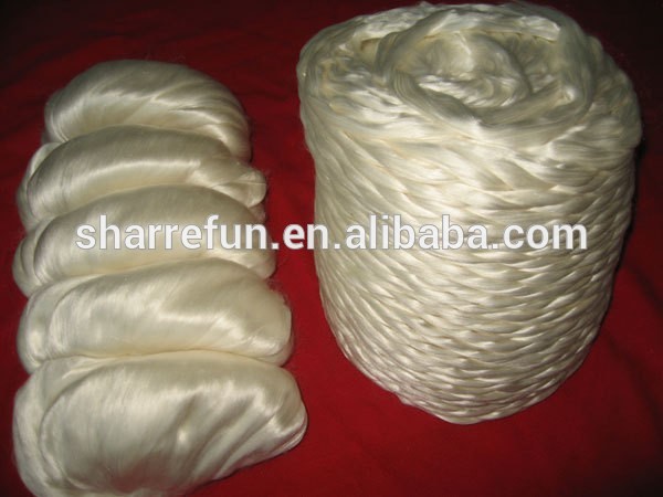 中国の生糸の繊維トップス白-シルク繊維問屋・仕入れ・卸・卸売り