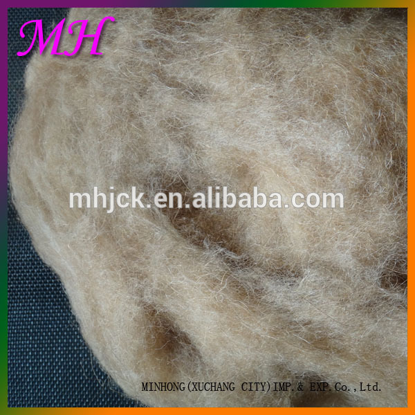 中国工場価格ナチュラルブラウン色100％ラクダの毛-ウール繊維問屋・仕入れ・卸・卸売り