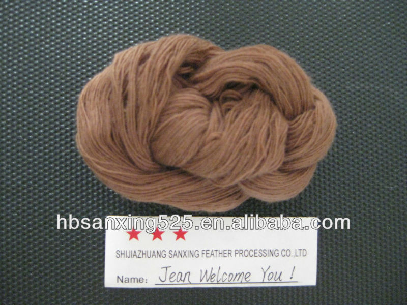 100％羊カシミヤ糸、 19.5マイク、 染め茶色の色-ウール繊維問屋・仕入れ・卸・卸売り