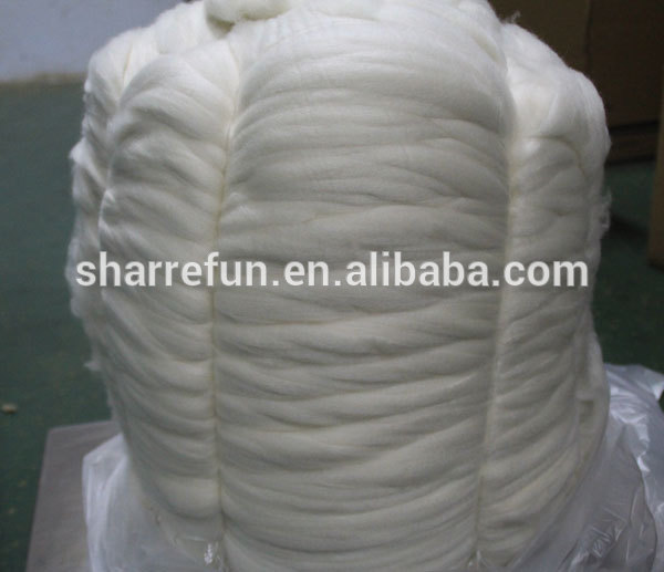 100％の中国のカシミヤは白16.0mic/46mm-ウール繊維問屋・仕入れ・卸・卸売り