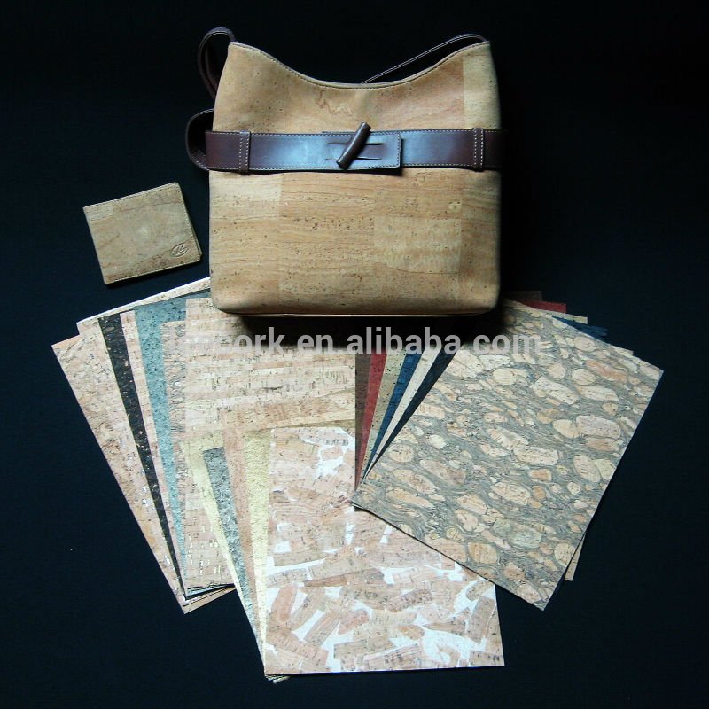 コルク革で天然コルクベニヤとpuバッキング用バッグ、ソファ、財布など-合成皮革問屋・仕入れ・卸・卸売り