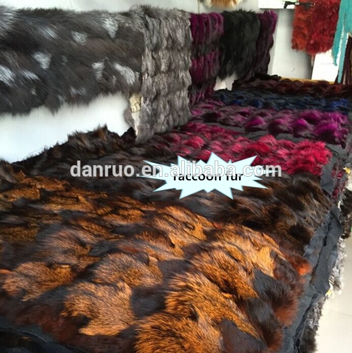 本物のアライグマの毛皮スキン用アライグマ動物コートと襟-本革問屋・仕入れ・卸・卸売り