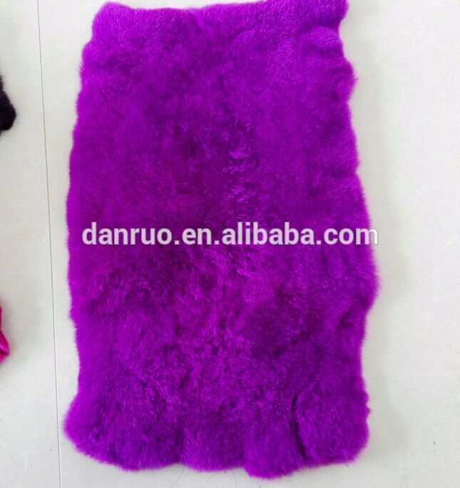 紫レックスウサギの毛皮プレート用衣服工場供給本当レックスウサギの毛皮の材料用カーペット-本革問屋・仕入れ・卸・卸売り