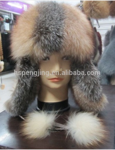 熱い販売の自然キツネの毛皮の帽子、 ロシア風の毛皮の帽子最高品質とキツネの毛皮-フェイクファー問屋・仕入れ・卸・卸売り