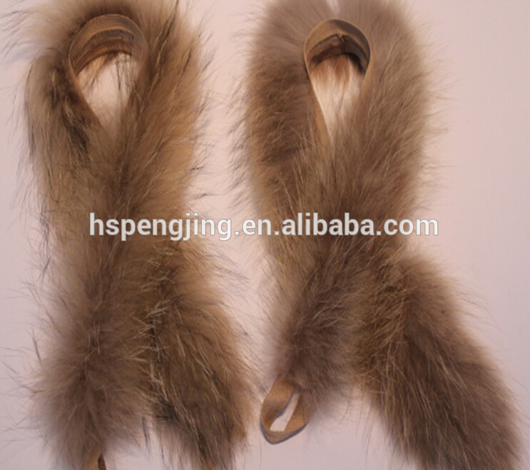 アライグマの毛皮の襟、 の毛皮の襟、 自然な色の首輪アライグマ、 牛角、-毛皮問屋・仕入れ・卸・卸売り