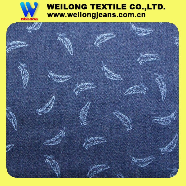 Q010-Y2軽量薄い100綿テキスタイル生地印刷デニム生地-織布問屋・仕入れ・卸・卸売り