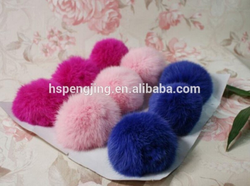 中国の熱い販売スタイリッシュとふわふわ100％リアルラビットファーボール装飾のための-毛皮問屋・仕入れ・卸・卸売り
