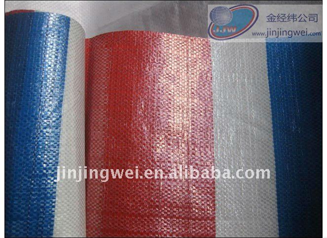 Red&white&blueの縞のPEの防水シート-織布問屋・仕入れ・卸・卸売り