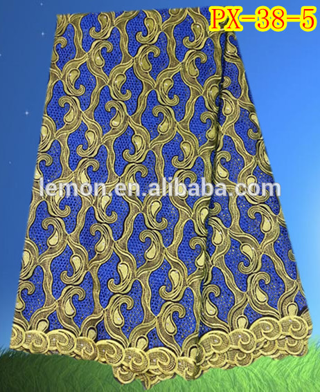 優雅な中空デザインのプレーン刺繍アフリカの衣服のためのスイスのレースの生地-織布問屋・仕入れ・卸・卸売り