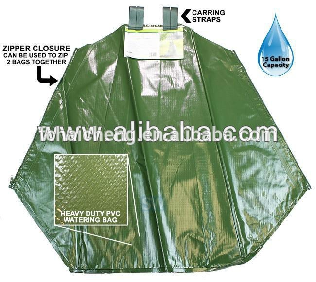 袋の木の水まき、 ガロン容量15ヘビーデューティーpvc水まきの袋を持つcarringストラップ、 ジッパー-織布問屋・仕入れ・卸・卸売り
