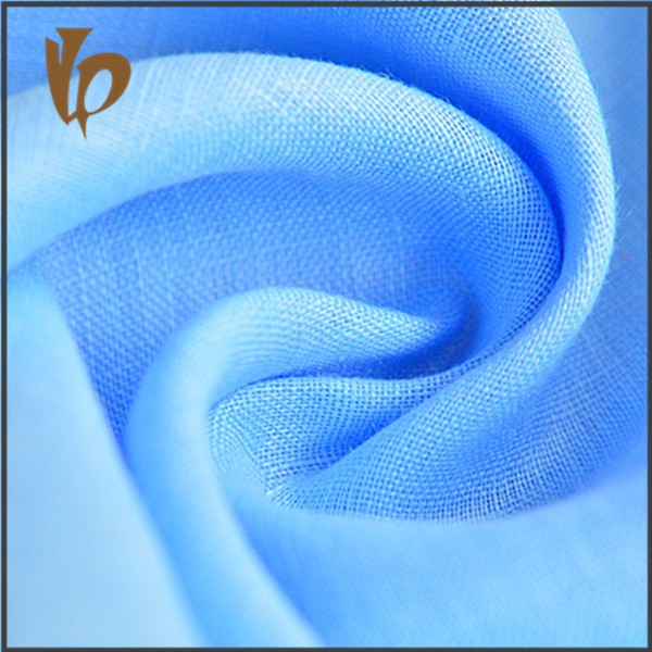 純粋なリネン素材ブルー無地染め生地ドレスデザイン生地-織布問屋・仕入れ・卸・卸売り