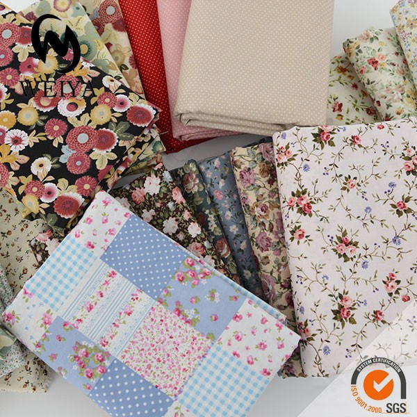綿ストレッチフローラルプリント綿繻子fabirc卸売-織布問屋・仕入れ・卸・卸売り