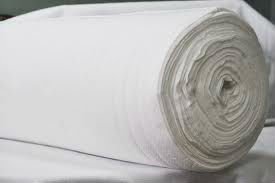 100%年の綿は白い生地を漂白した-バッグ用生地問屋・仕入れ・卸・卸売り
