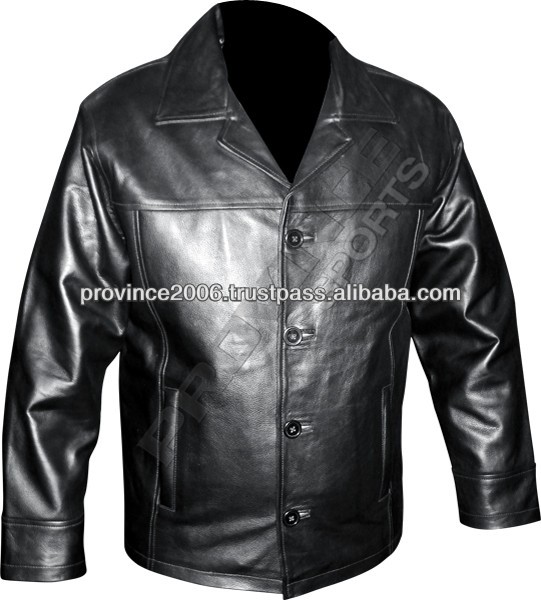 黒のジャケットの男性の革のブレザー-皮革製品問屋・仕入れ・卸・卸売り