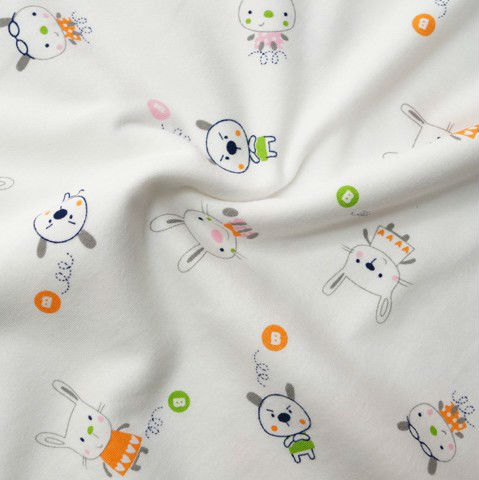 赤ちゃんプリントニット在庫のファブリック-バッグ用生地問屋・仕入れ・卸・卸売り