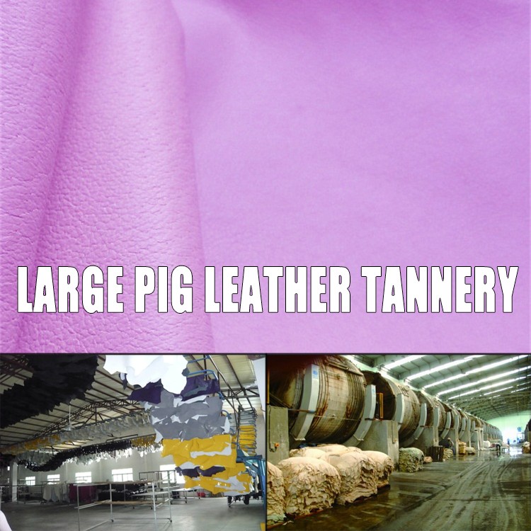 ピンクカラーフルグレイン本物の豚革中国で高品質-本革問屋・仕入れ・卸・卸売り