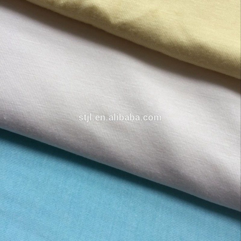 T- シャツの使用竹繊維織物、 卸売高品質の柔らかく、 竹布、 spandax竹繊維織物-ニット生地問屋・仕入れ・卸・卸売り