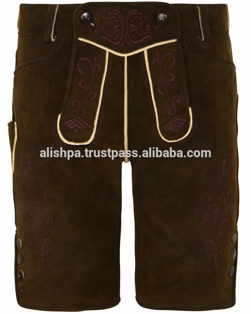 ヘレンtrachtenlederhose-クルツmit abnehmbaren hosentragern-trachten lederhoseオリジナル-皮革製品問屋・仕入れ・卸・卸売り
