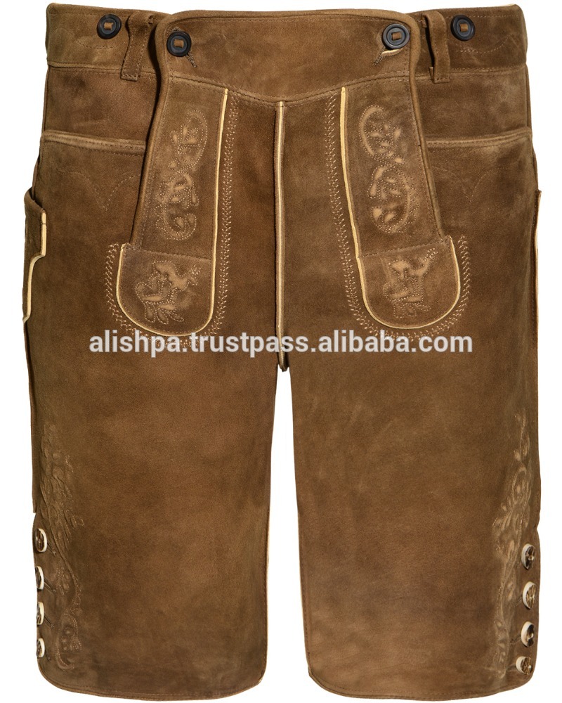 Trachten lederhoseでラクダfarbe inklusive gurtel真正レダーtrachtenlederhosen gr。46-62 von trachtenhose-皮革製品問屋・仕入れ・卸・卸売り