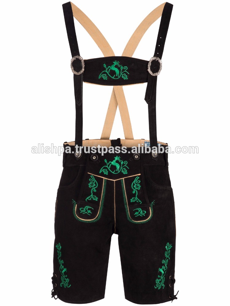 Trachten lederhoseヘレンクルツ税込み。tragerシュワルツgrun gr。46ビス60 neu sw15-皮革製品問屋・仕入れ・卸・卸売り