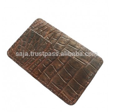 クロコダイル革カードクリップ財布scrcw- 002-皮革製品問屋・仕入れ・卸・卸売り