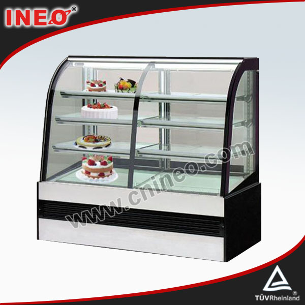 コンパクトなデザインケーキのディスプレイ冷蔵庫/曲面ガラスディスプレイ冷蔵庫/カウンター冷蔵庫のディスプレイケース-冷蔵ショーケース問屋・仕入れ・卸・卸売り