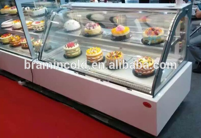 大理石ベースケーキディスプレイショーケース/ダブルアークケーキ冷蔵庫ce認証-冷蔵ショーケース問屋・仕入れ・卸・卸売り