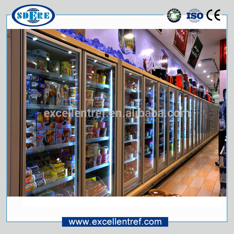 スーパーマーケット商業ガラスドア冷蔵庫冷凍庫コカコーラ-冷蔵ショーケース問屋・仕入れ・卸・卸売り