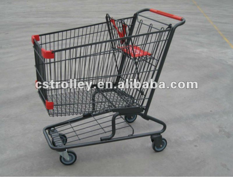 150L米国式のスーパーマーケットの金属のカート-ショッピングカート問屋・仕入れ・卸・卸売り