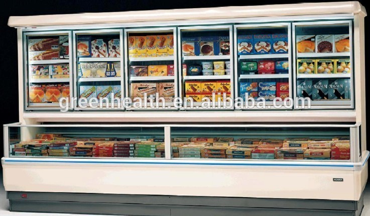 高品質の太陽電池電気冷蔵庫2.5mスーパーマーケット用冷凍庫-冷蔵ショーケース問屋・仕入れ・卸・卸売り