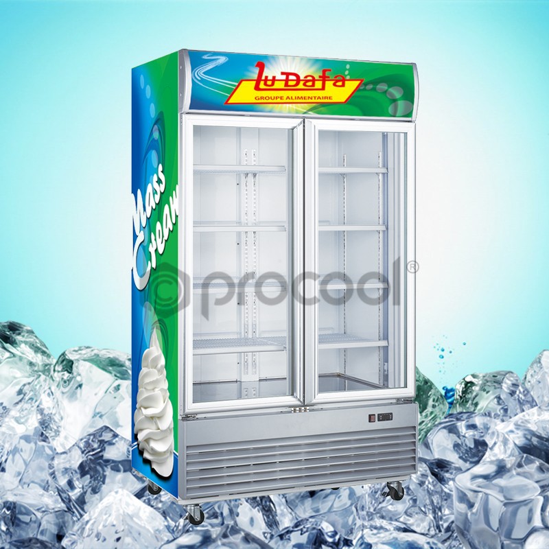 市販のガラスドアのフリーザーprocoolアイスクリームのための-冷蔵ショーケース問屋・仕入れ・卸・卸売り