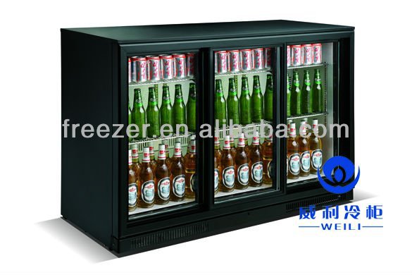 228L三スライドガラスのドア商業ディスプレイスーパーマーケット冷蔵庫-冷蔵ショーケース問屋・仕入れ・卸・卸売り