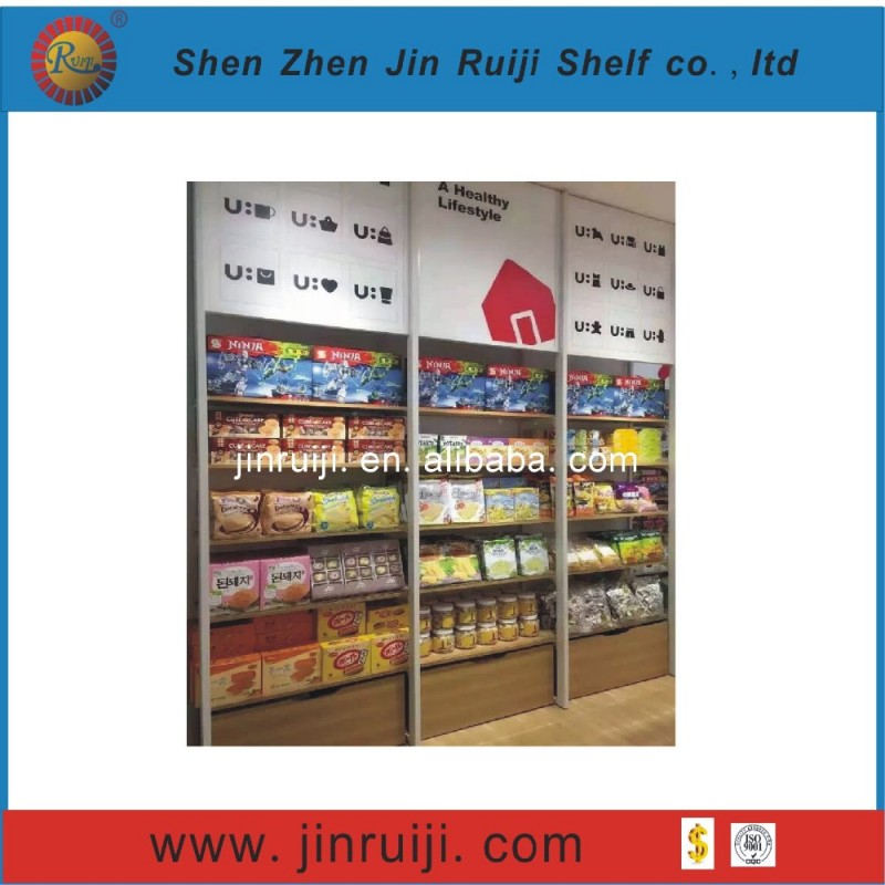 中国サプライヤー最新スーパーマーケットの棚で使用miniso食料品店-店舗用陳列棚問屋・仕入れ・卸・卸売り